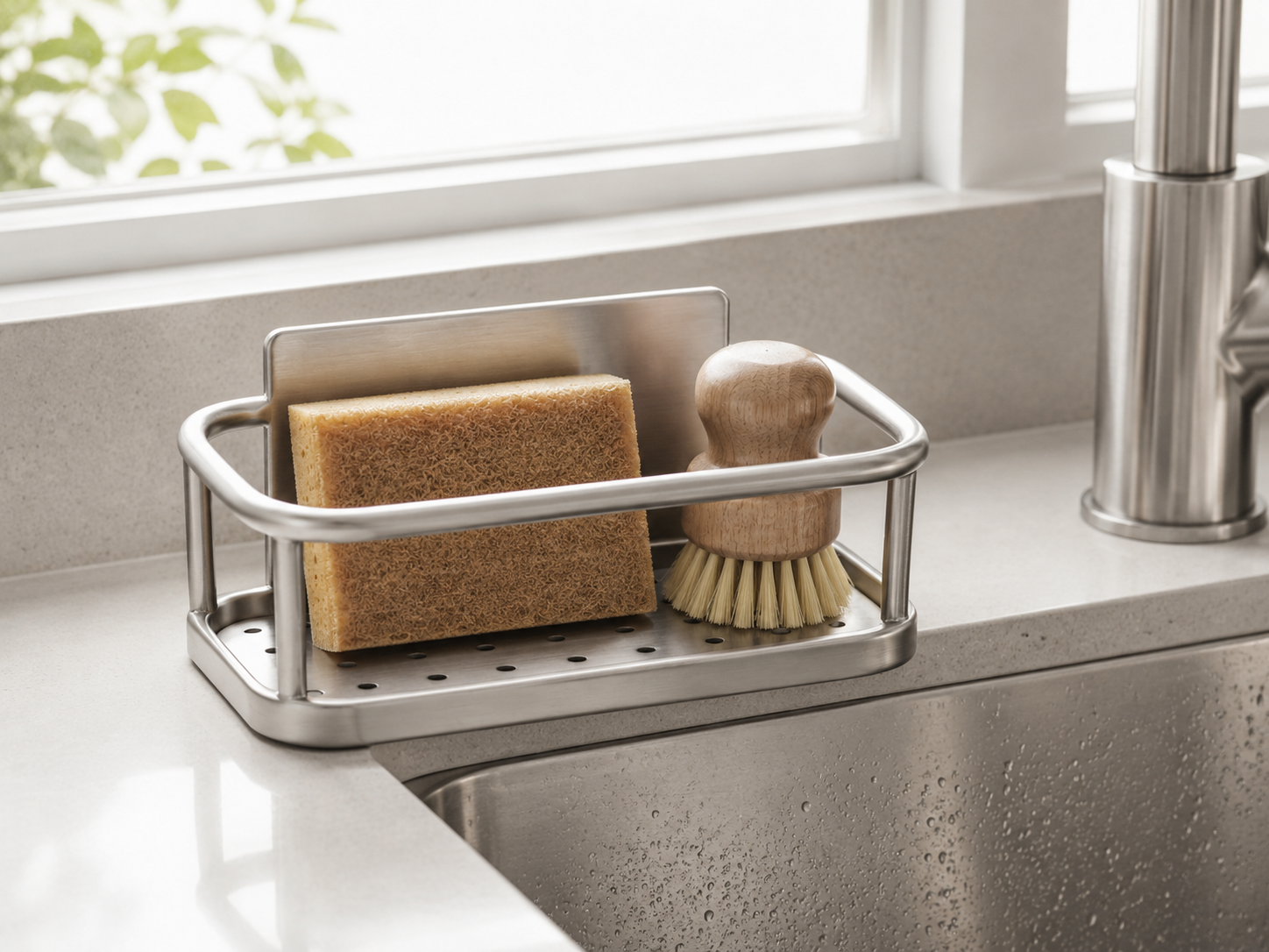 KitchenHaul Compact Kitchen Sink Sponge Holder for Sink Area - Image 4