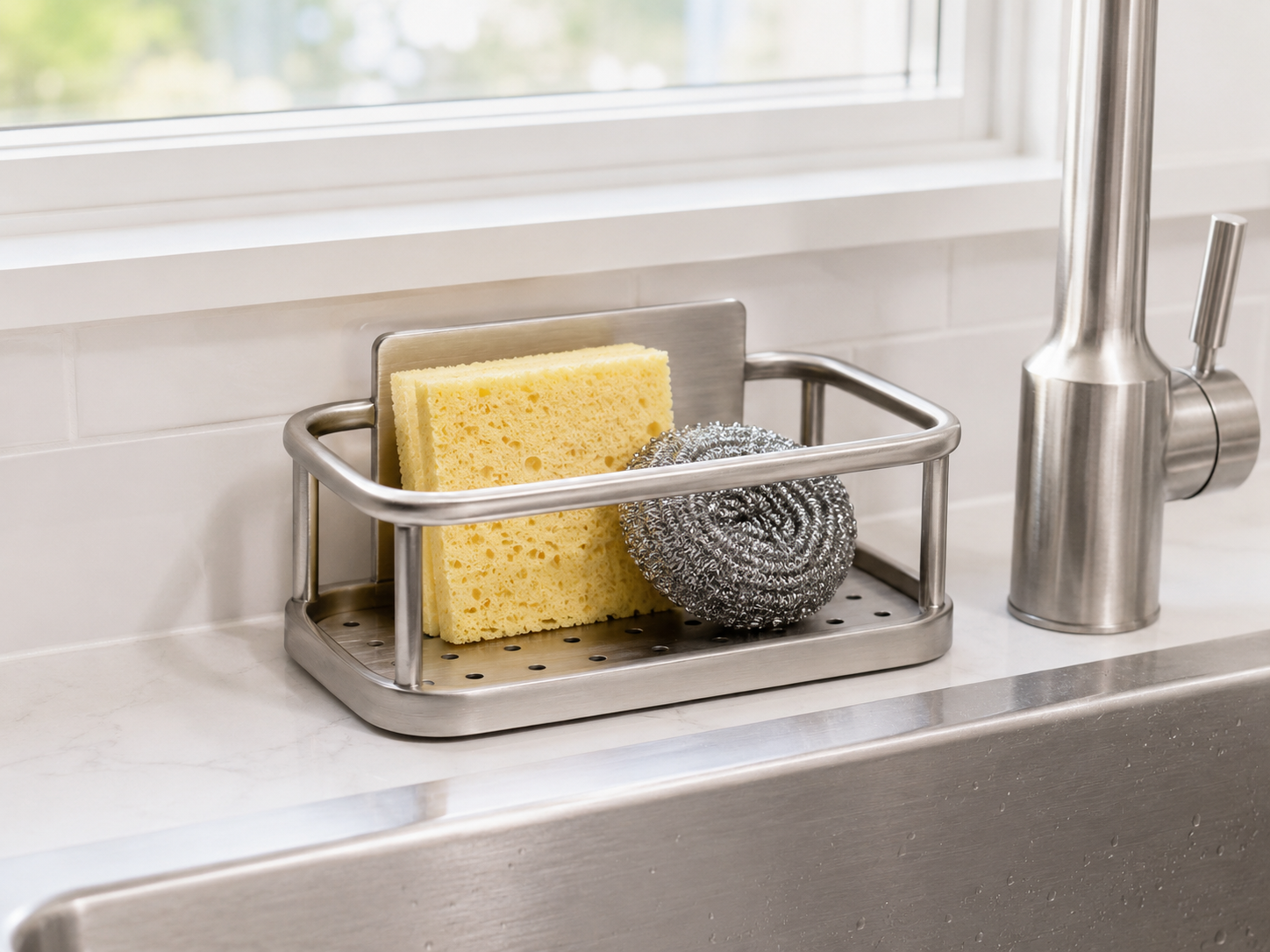 KitchenHaul Compact Kitchen Sink Sponge Holder for Sink Area - Image 2
