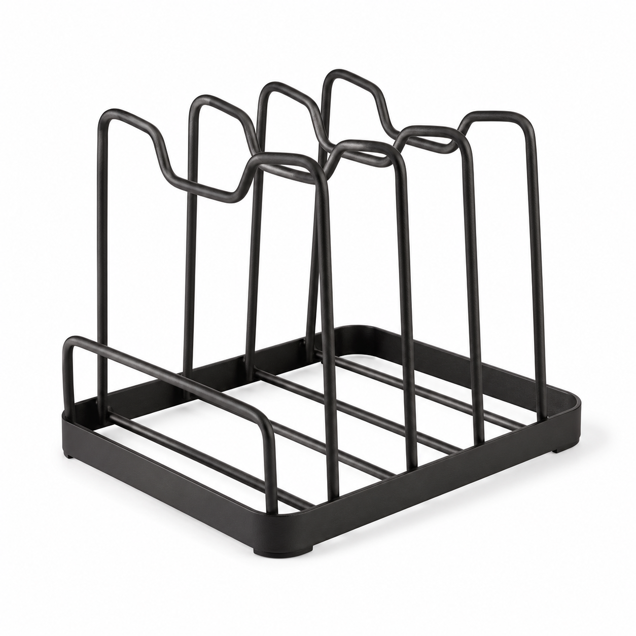 KitchenHaul Compact Pot Lid Holder Stand for Cabinet Organization