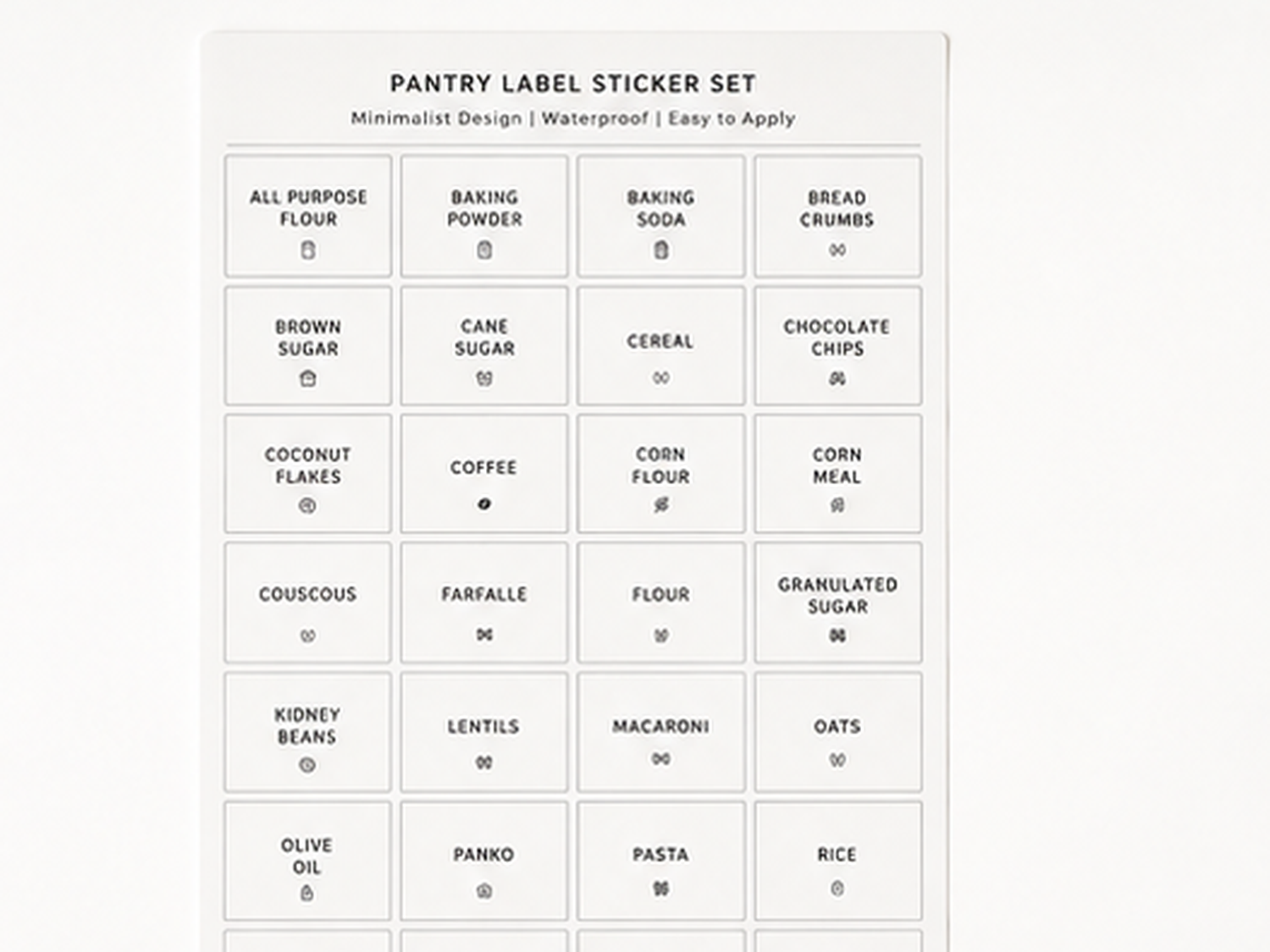 KitchenHaul Pantry Label Sticker Set for Kitchen Storage Containers - Image 4