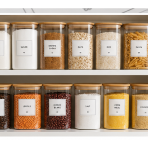 KitchenHaul Pantry Label Sticker Set for Kitchen Storage Containers
