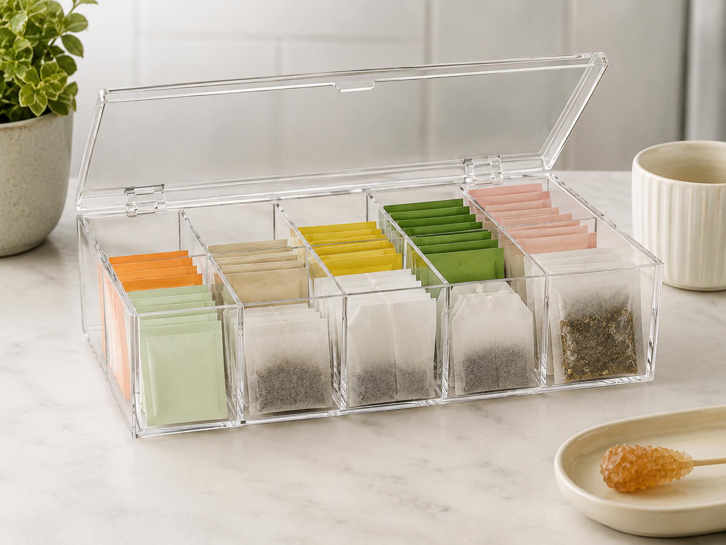 KitchenHaul Tea Bag and Spice Organizer Box for Pantry Storage - Image 3