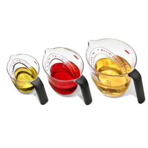 OXO Good Grips Angled Measuring Cup Set, 3-Piece – 1, 2 & 4 Cup, BPA-Free, Dishwasher Safe